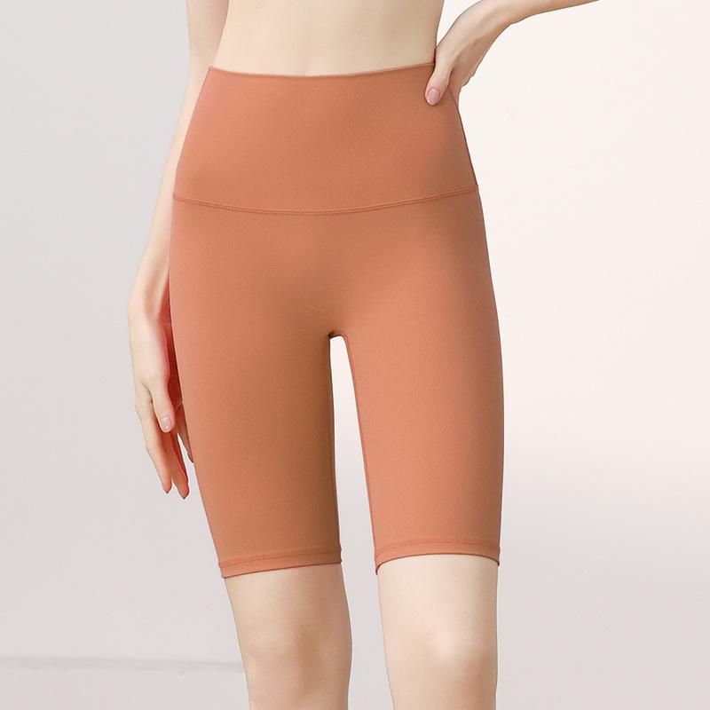 Sports Shorts, Yoga Five-point Pants, Women's High Waist, Hip Lift, Tight Body Wear, Fitness Pants, Running Cycling Pants, Nylon