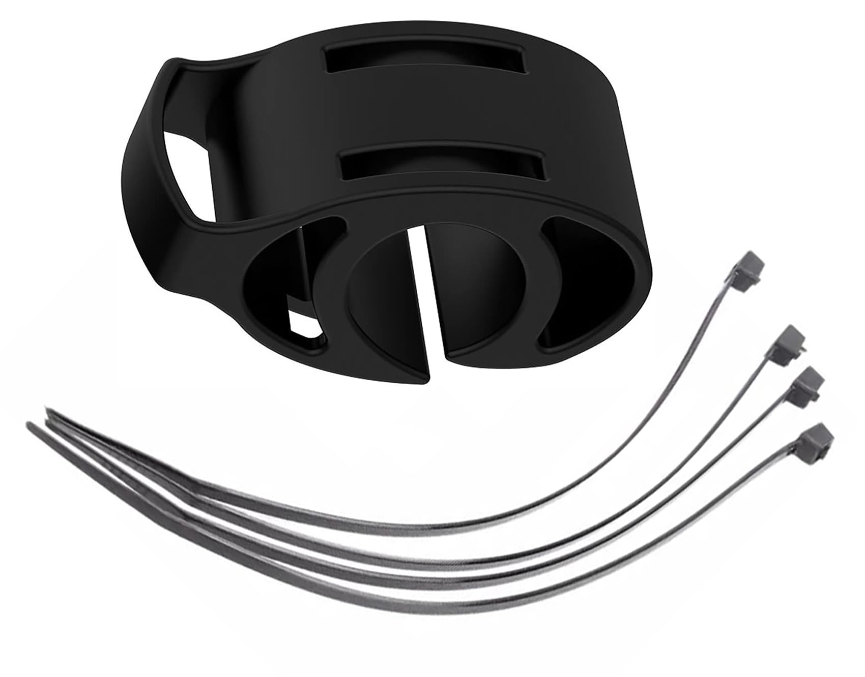 

LeTradeJP Silicone Bike Watch Holder for Apple and GPS Navigation Mount Clip Stand Mount, Garmin, Watch, Fitbit, G-Shock, More, Kit, чёрный