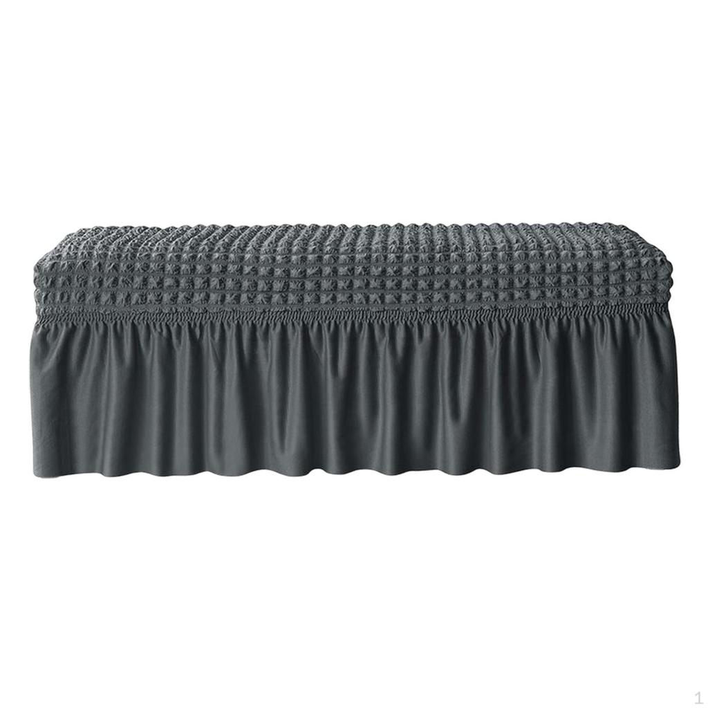 Bench Cover Seersucker Dining Protector Soft Rectangle Stool Covers Seat