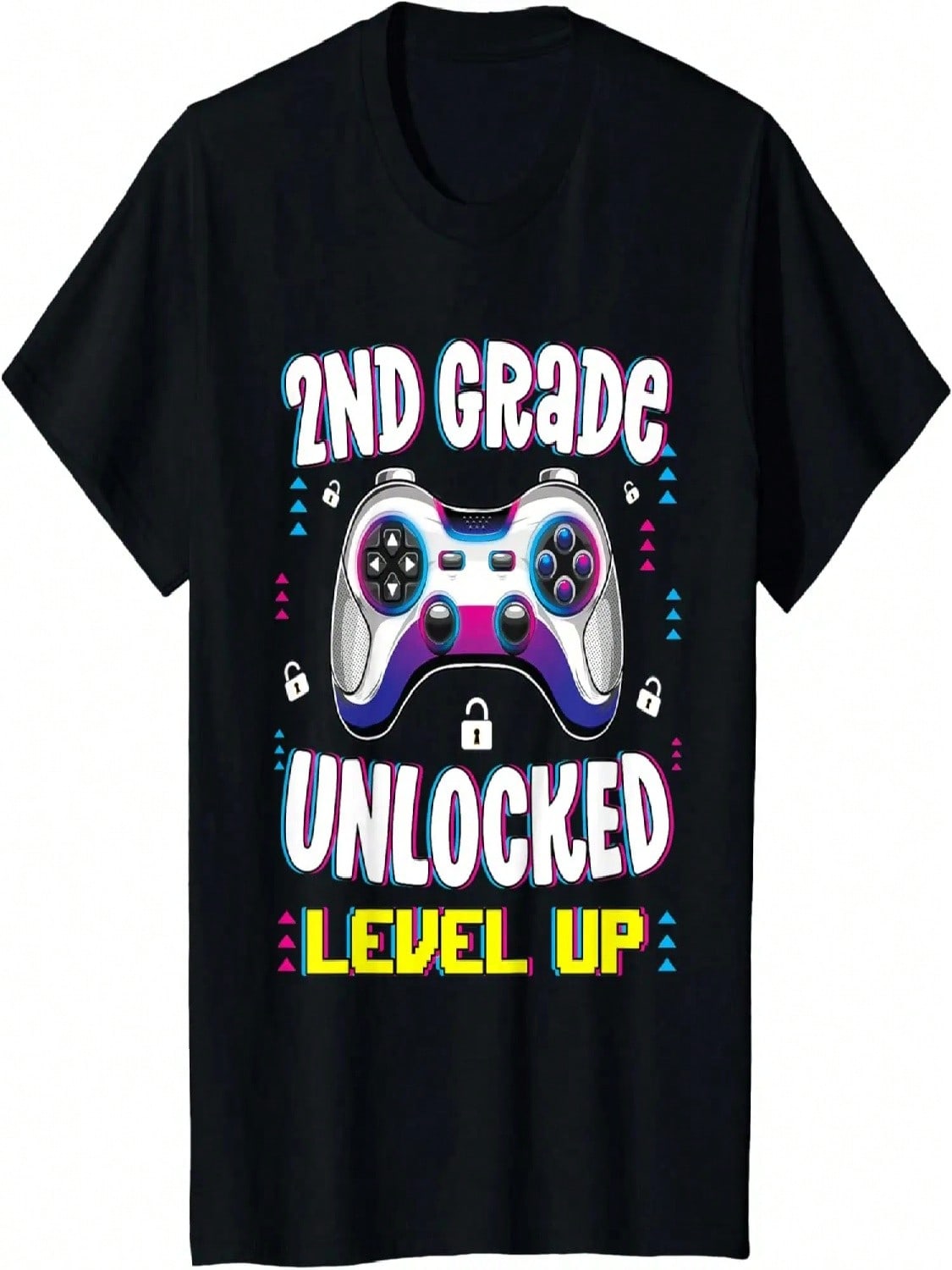Kids 2nd Grade Unlocked Level Up Gamer First Day Of Second Grade T-Shirt S разноцветный