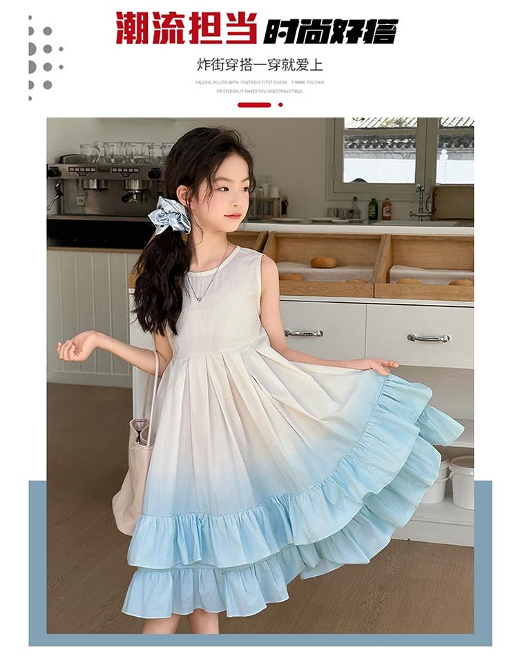 Girls' dress summer 2026 new summer dress girls' western-style gradient princess dress children's dress summer style