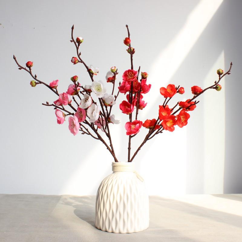 47cm Wax Plum Blossom Silk Flower for Photography and Wedding Decor