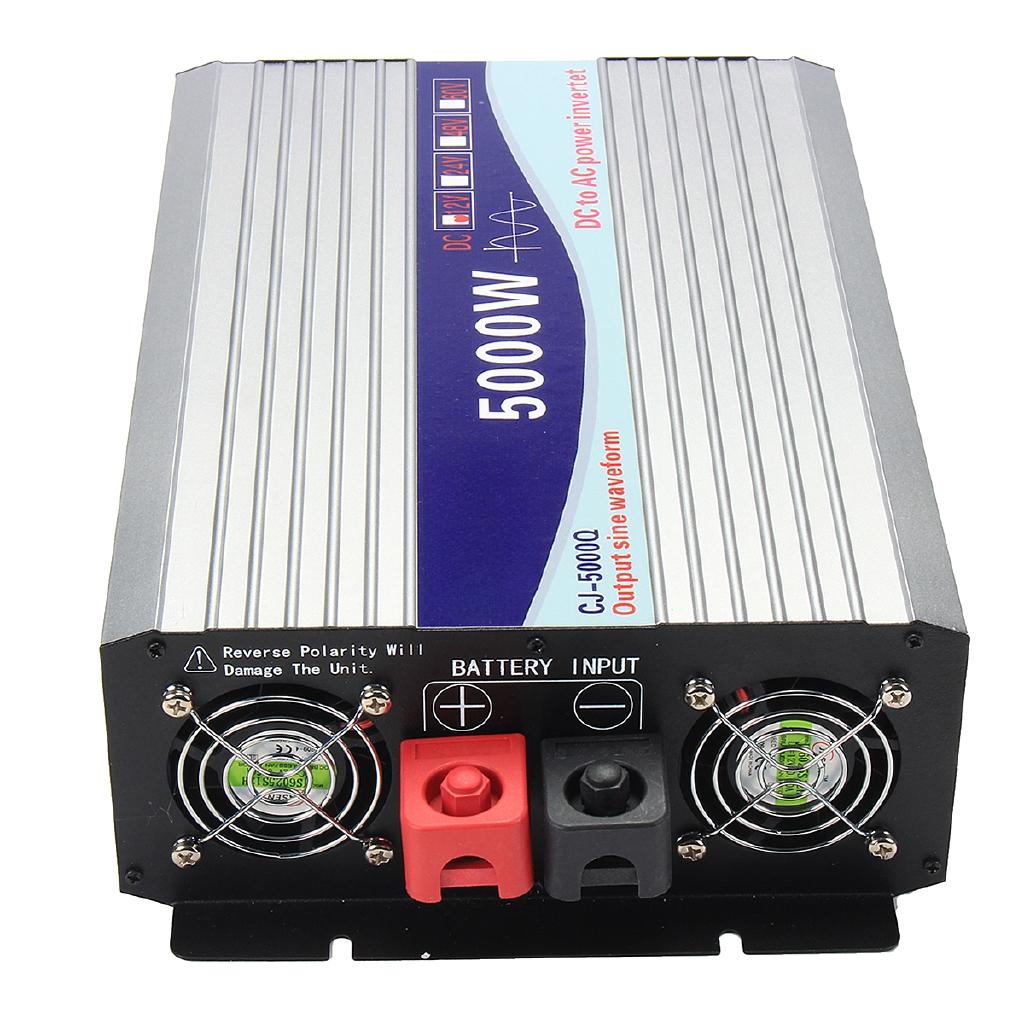 3000W/4000W/5000W/6000W Intelligent Screen Pure Sine Wave Power Inverter  Converter Adapter LCD Screen 12V/24V To 220V