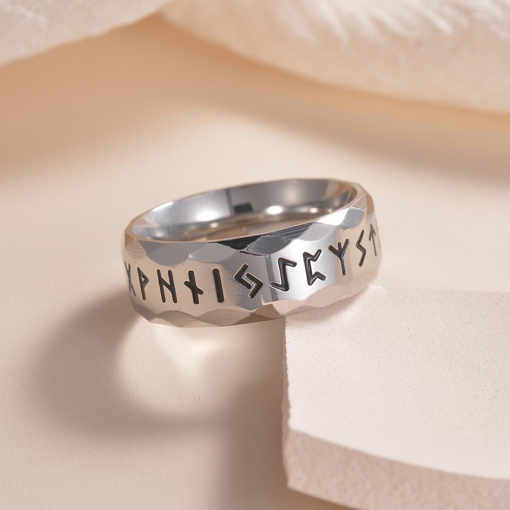 Neuer Wikinger Wikinger Runen Ring Retro Herrenschmuck