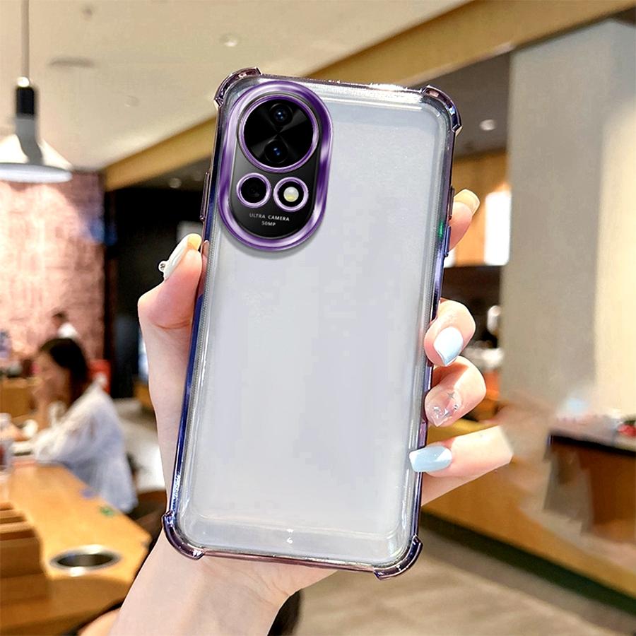 Nárazuvzdorné pouzdro na objektiv pro Huawei Y9S Nova 11i Y70 Y90 Y61 12i Y72 8 9 SE 10 11 12 13i 13 Y63 Y73 Pura 70 80 Pokovený silikonový kryt