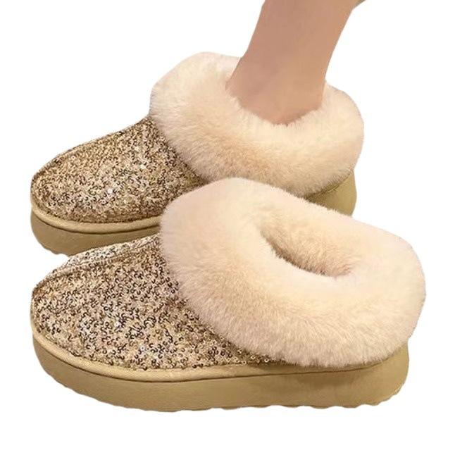 Winter New Fur Integrated Foreign Trade Large Size Fashion Thick-soled Snow Boots Northeast Thickened Cotton Shoes Short Boots