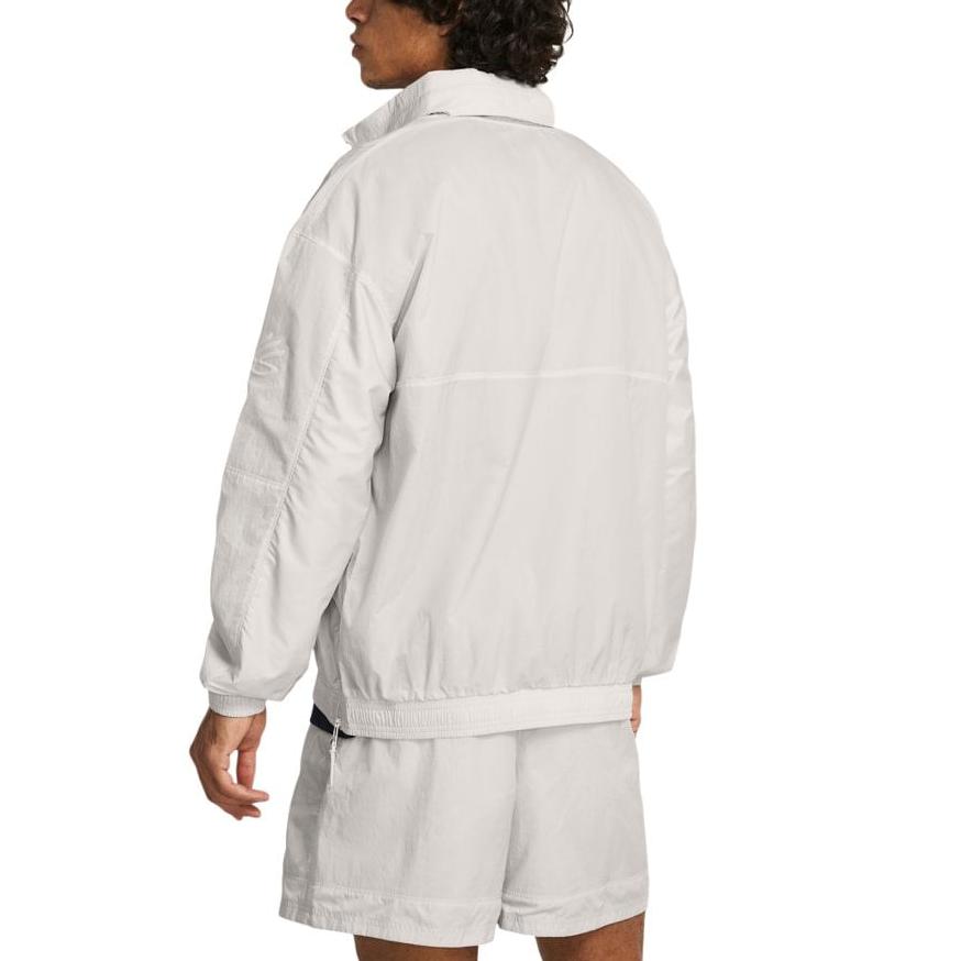 Under Armour Solid Color Casual Loose Hooded Jacket Men Jackets Clay-White 1383372-114