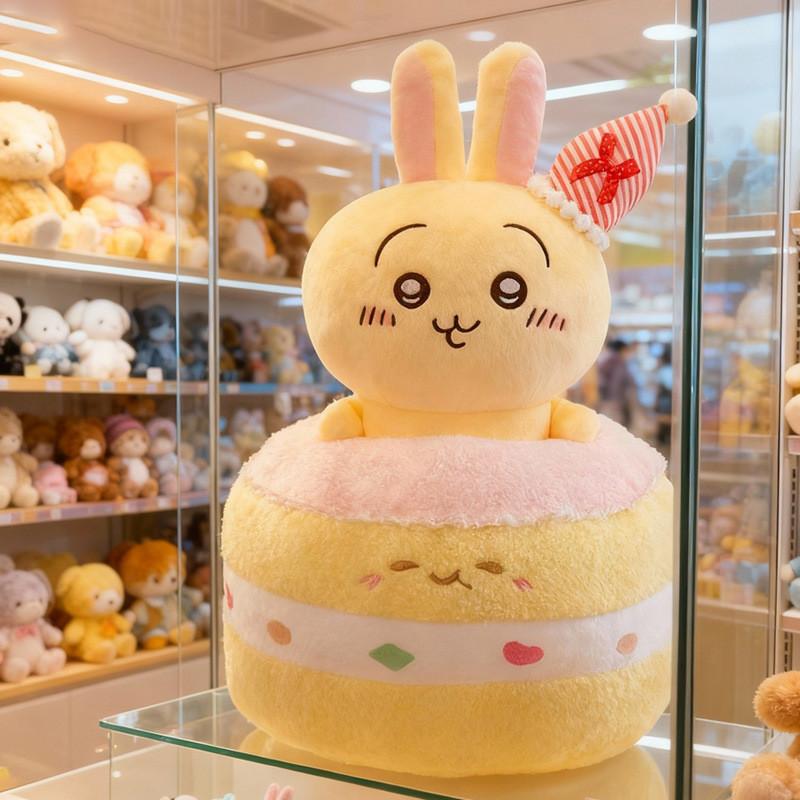 Jiikawa Usagi Plush Toy Cake Shape Soft Toy For Kids Gift