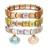 GEMOSA 9mm Width Italian Charm Bracelet Fashion Stainless Steel Bangle Elastic Link Chain High Quality Factory DIY