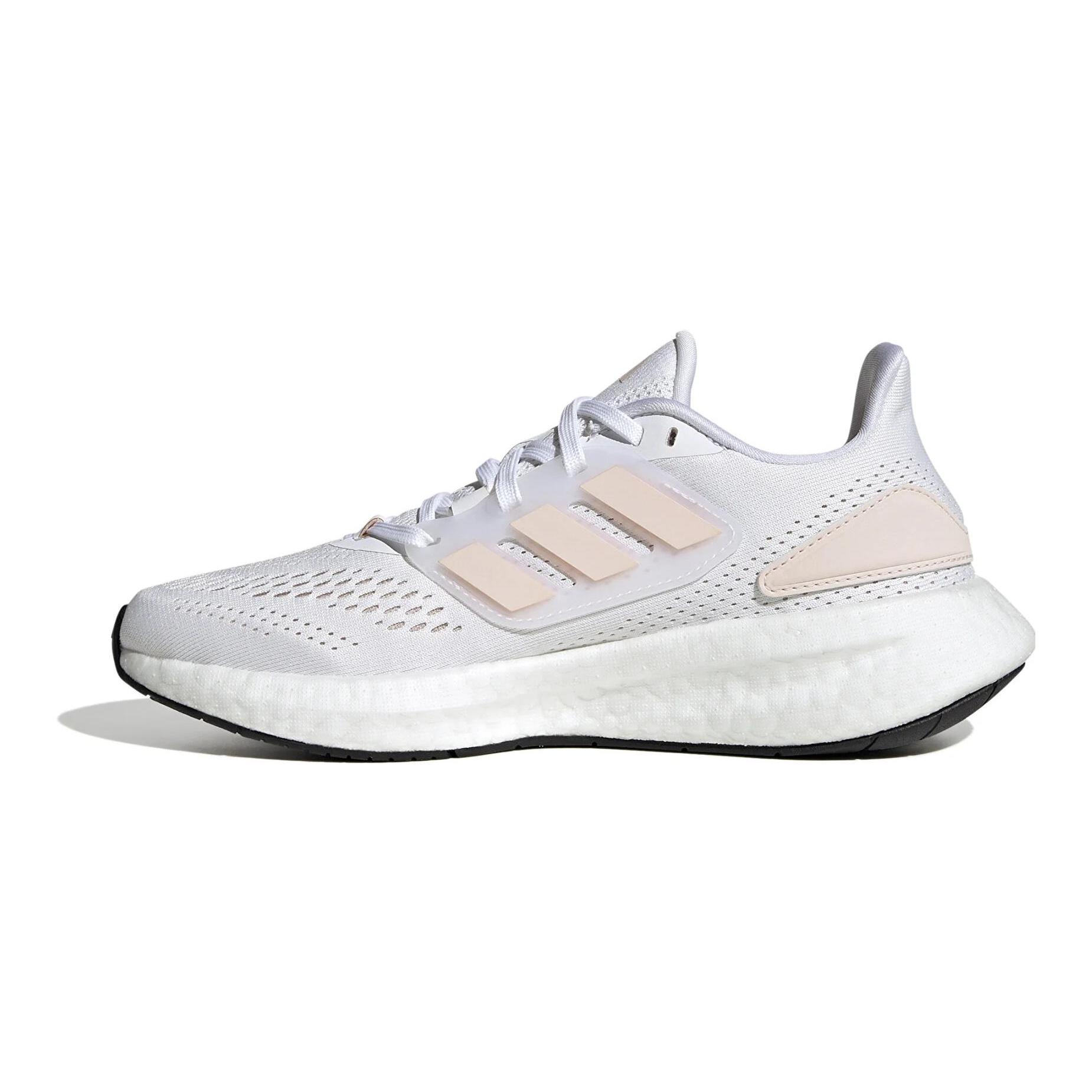

New Adidas Pureboost 22 Low Top Kids Running Shoes Pink White IF5549 37