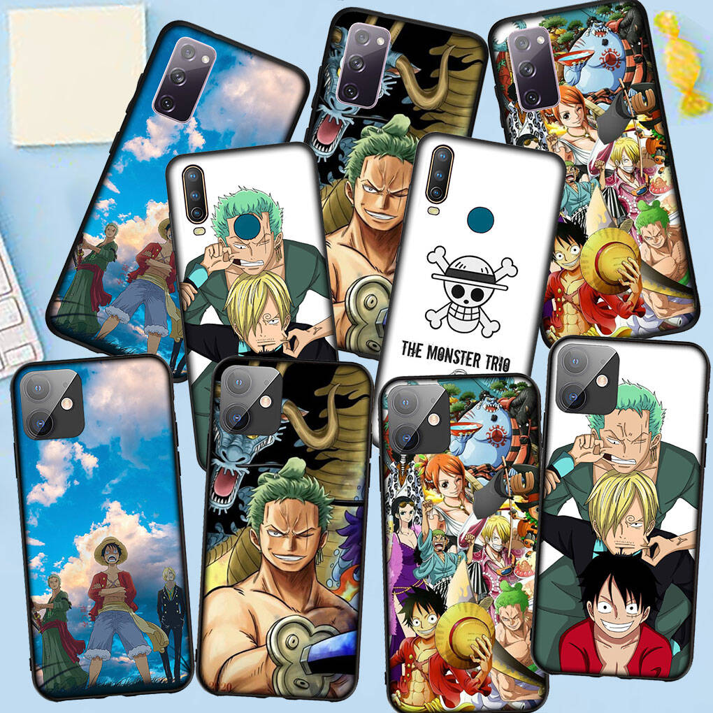 Case for iPhone 17 15 16 Plus Xiaomi Poco X7 X6 F8 F7 C85 C75 Redmi Note 14 12 11 13 Pro Max A4 14C 13C 15C Luffy One Pieces Sanji Roronoa Zoro Coque