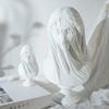 Resin Handicraft Figure Sculpture Veil Girl Caped Lady Abstract Bust Plaster Statue Decorative Figurines Home Decoration