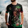 Men's Casual Short Sleeve T-Shirt Mexico Letter Print Crew Neck Lightweight Soft Fabric Comfortable Fit