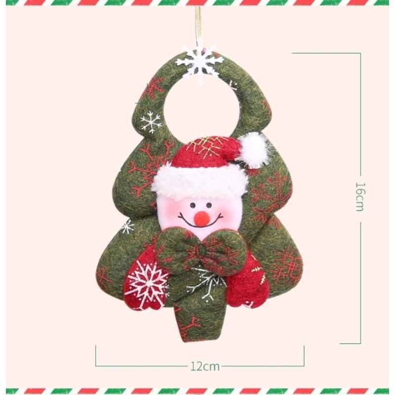 Santa Snowman Pendants Xmas Tree Ornaments Hanging Doll Craft Decor Supplier Christmas Decorations for Home Kids Gift