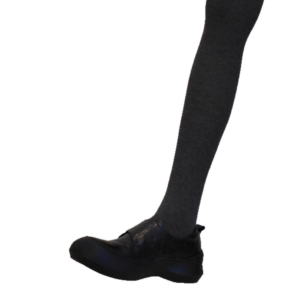 Sheepskin version~ retro commuting leather soft sole round head small leather shoes femininity black thick sole beautiful sports shoes