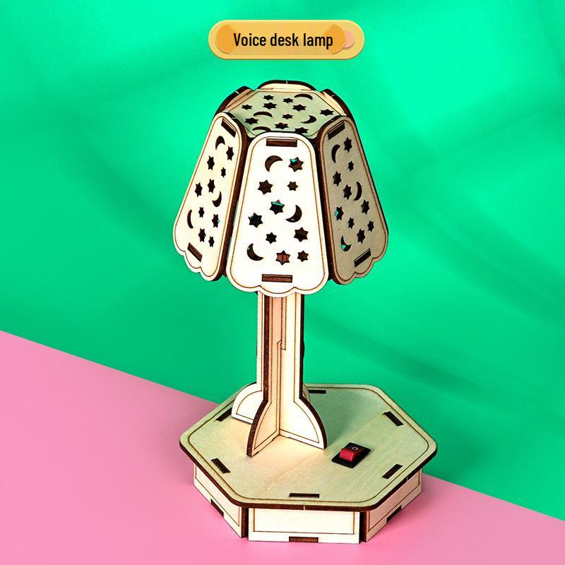 DIY Smart Voice-Controlled Desk Lamp: Creative Physics Science Experiment for Students, Handmade and Innovative.