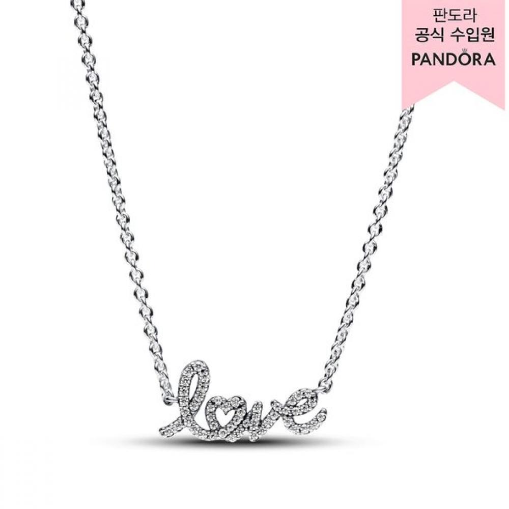 

Pandora Sparkling Handwritten Love Collier Necklace 393076c01 393076C01-45