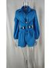 2026 Spring Women's Lace-up Solid Color Casual Top and Shorts Set