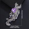 Elegant Classic Women Girls Crystal Peacock Shining Brooch Pin High-end Boutique Exquisite Banquet Party Badges Jewelry Gift