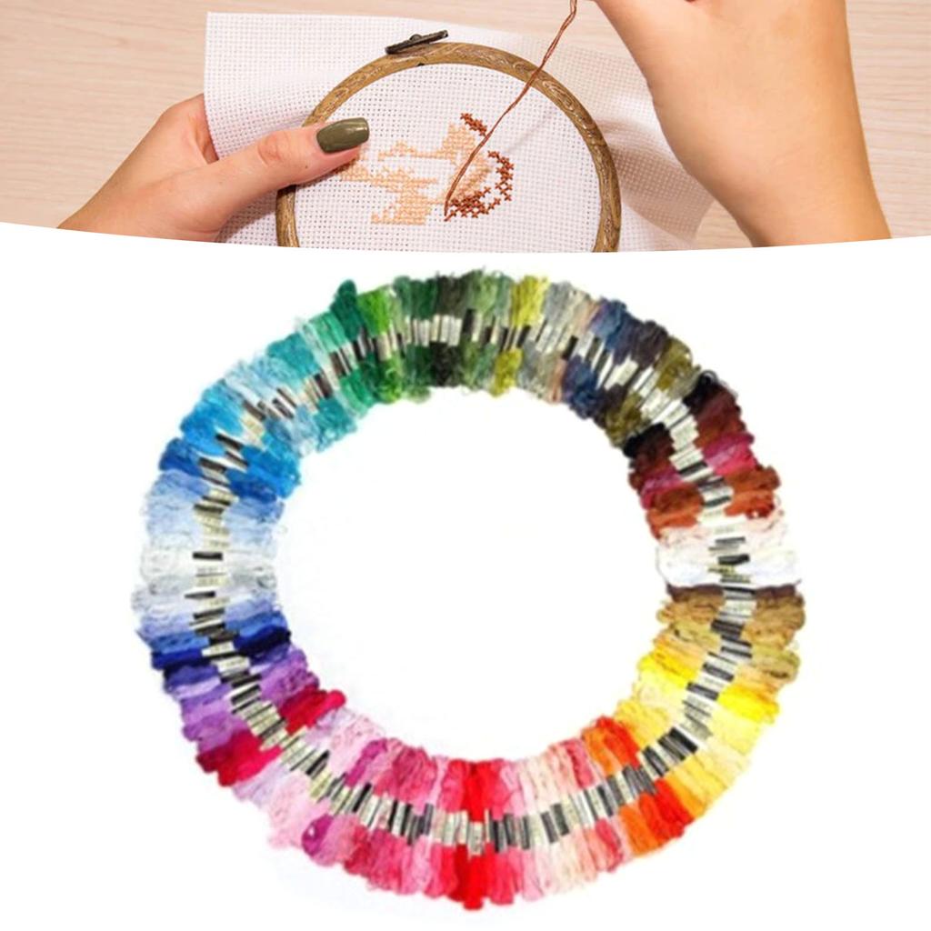 100 Colors Embroidery Floss Polyester Cotton Soft Colorful Embroidery Floss Thread for DIY