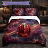 AC Milan Pattern 3 Pieces Bedding Set Soft Microfiber Duvet Cover with Pillow Cases for Bedroom