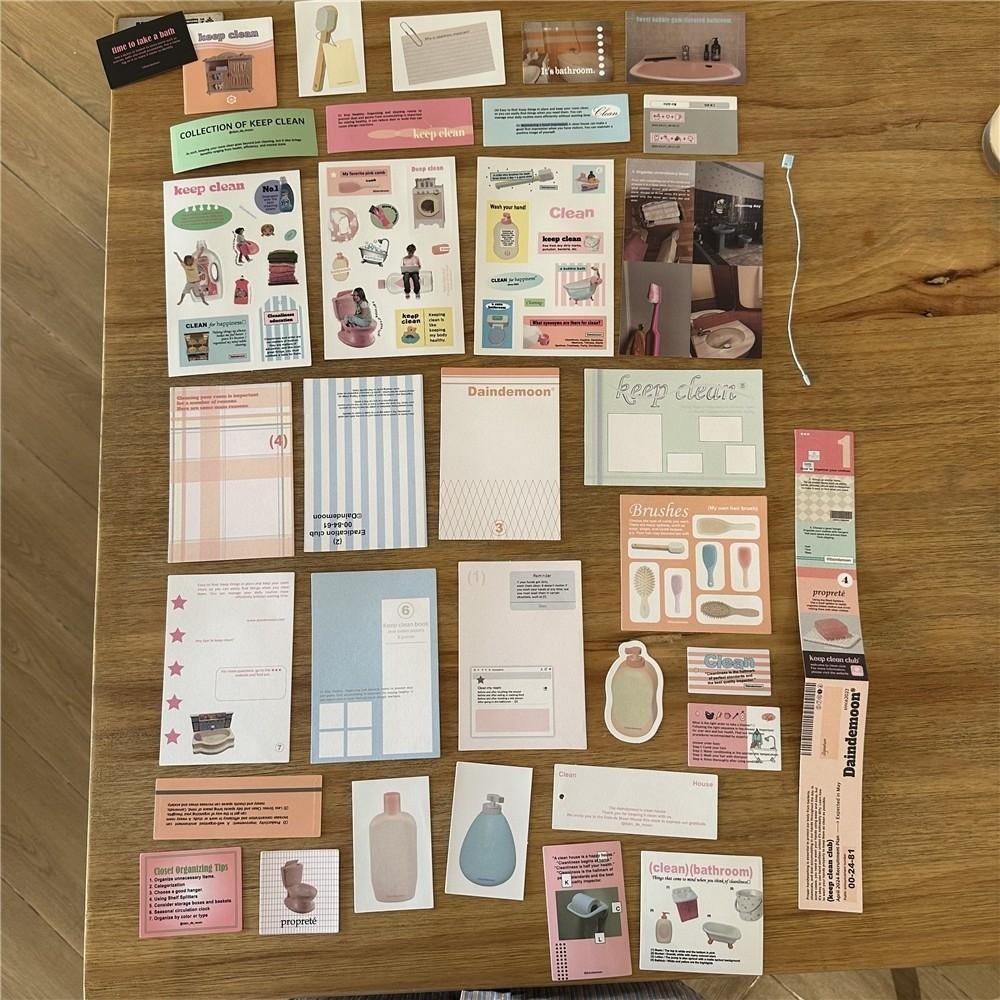 Paper Decorative Stationery Laundry Themed Hand Account Collage  Educational Tools