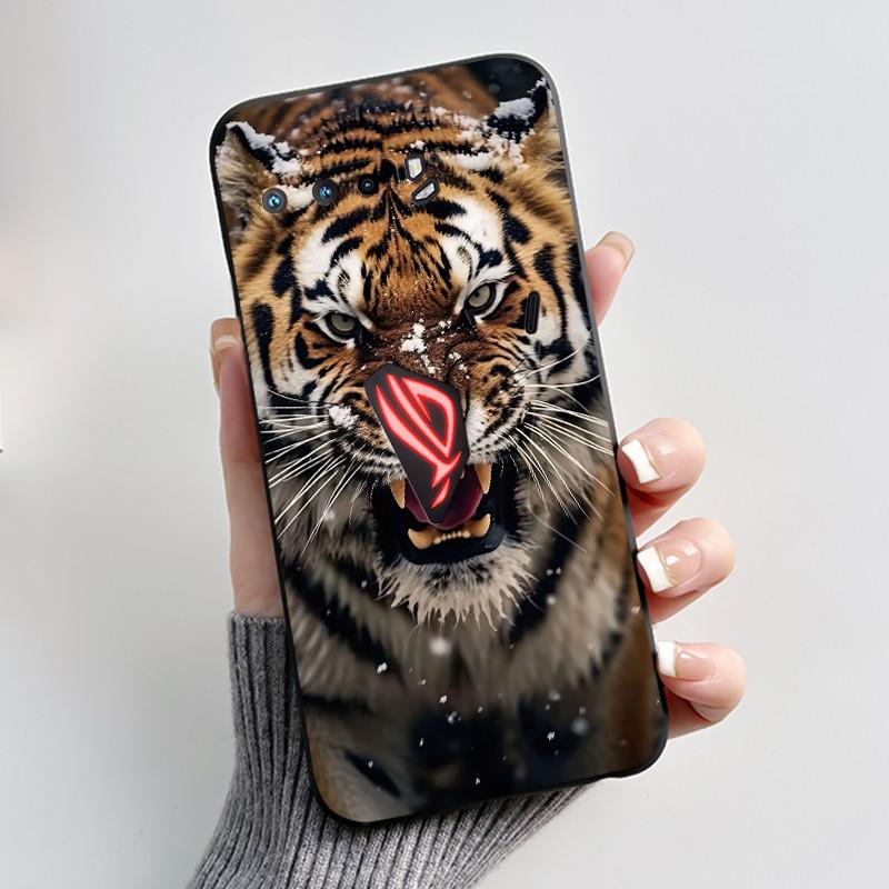 

Phone Case For Asus ROG Phone 3 5G ZS661KS Soft Silicone Black Case Elegant Style Cartoon Pattern Lotus Koi Snow Mountain Casing Asus ROG Phone 3 5G