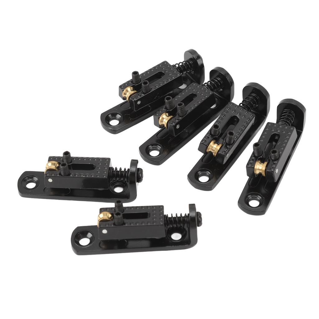6Pcs Guitar Bridge Saddle Metal Height Adjustable 3 4 5 6 7 String Electric Guitar Bridge Saddle for Cigar Box Banjo