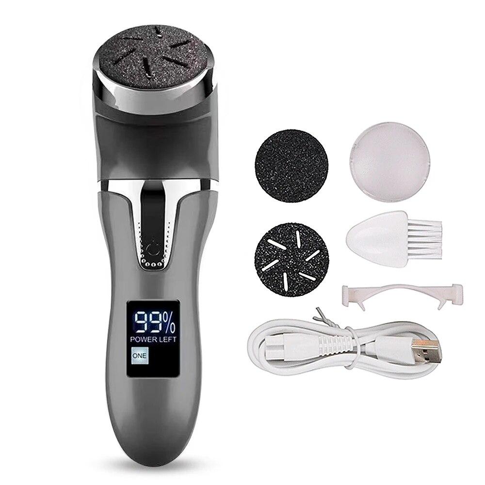 

Электрический набор для удаления мозолей на ногах, перезаряжаемые средства для удаления мозолей, портативная пилочка для ног, инструменты для педикюра с твердыми трещинами, сухой кожей CHINA чёрный