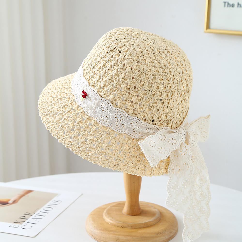 New Women Trendy Straw Big Brim Fashion Hollow Grass Hat Travel Girls Summer Simple Fisherman Hat Female Crochet Bucket Hat