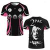 Maglia Stampata Tupac Street Hip-hop Rapper alla Moda T-shirt a Maniche Corte Uomo e Donna Sport all'Aperto Traspirante Uniforme da Calcio