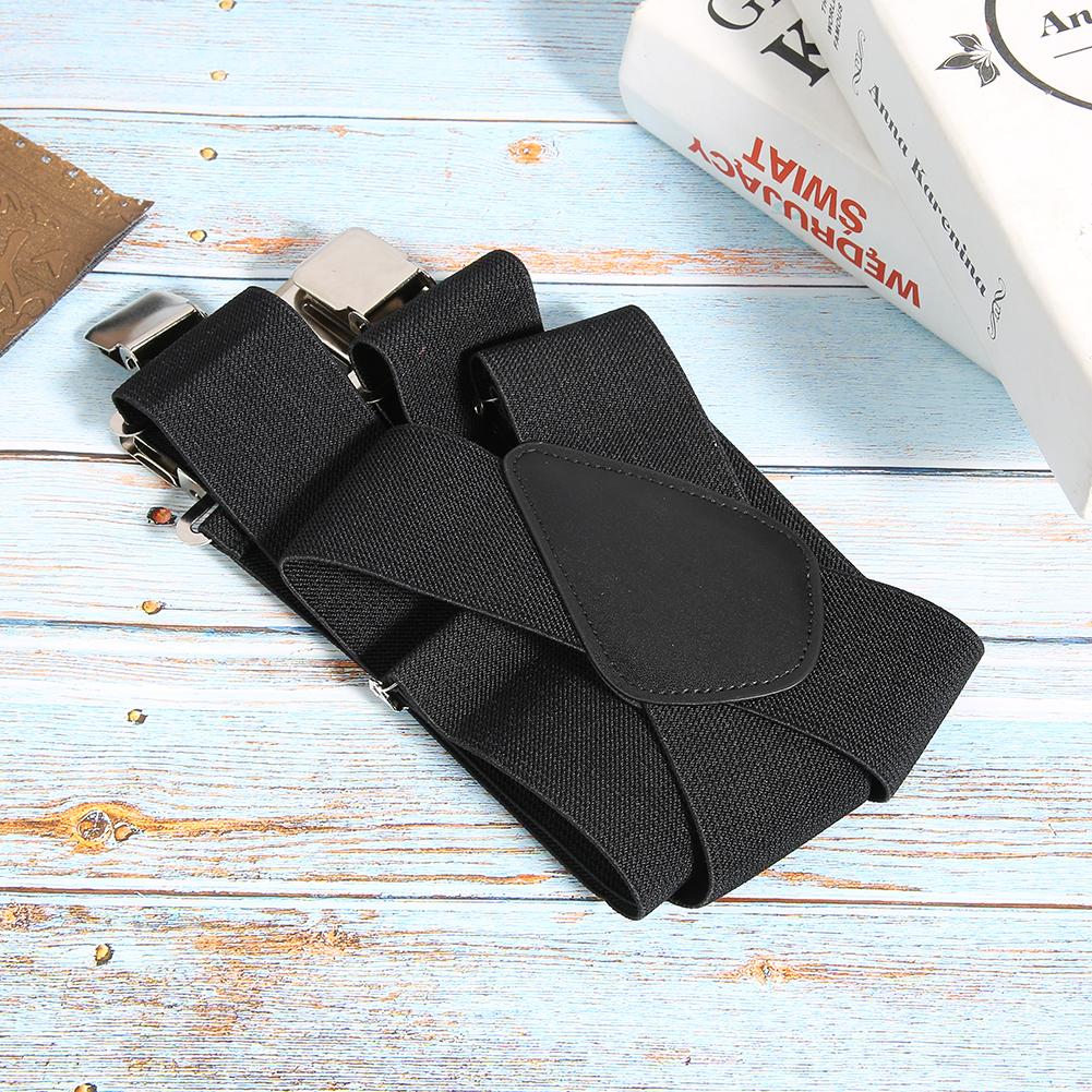 50mm Wide Suspenders Strap Clip X Type Elastic Heavy Duty Men S Strip Sling Decor