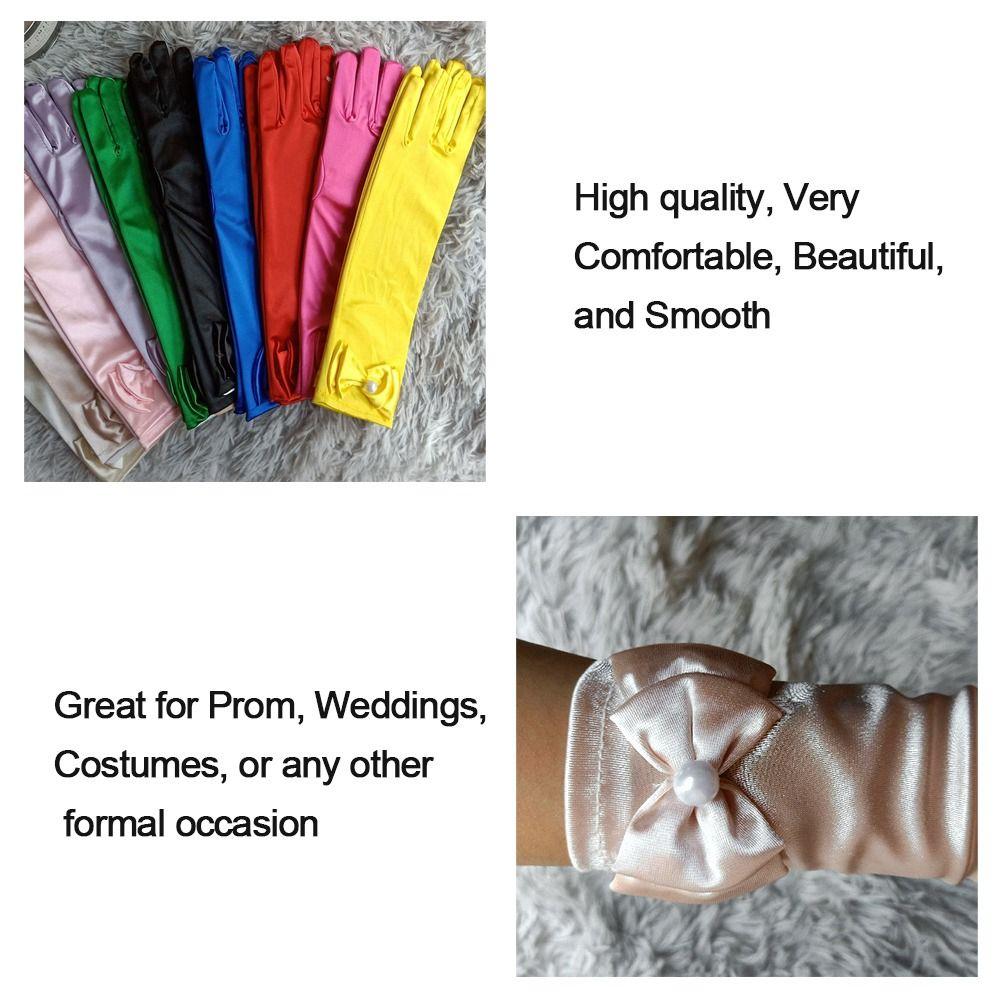 Wedding Dress Stage Gloves Full Finger Mittens Princess Skirt Accessories Children Long Gloves