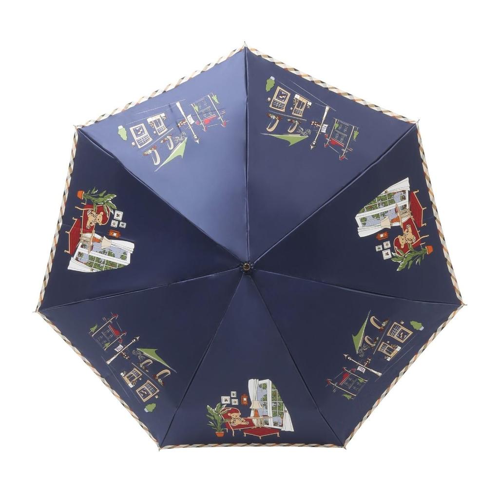 Moonbat Rain Folding Satin Blue [Dachshund] Umbrella, Umbrella, Women's, Brand, Durable, Commuting, School, Bear, Print, 21-125-11275-02,