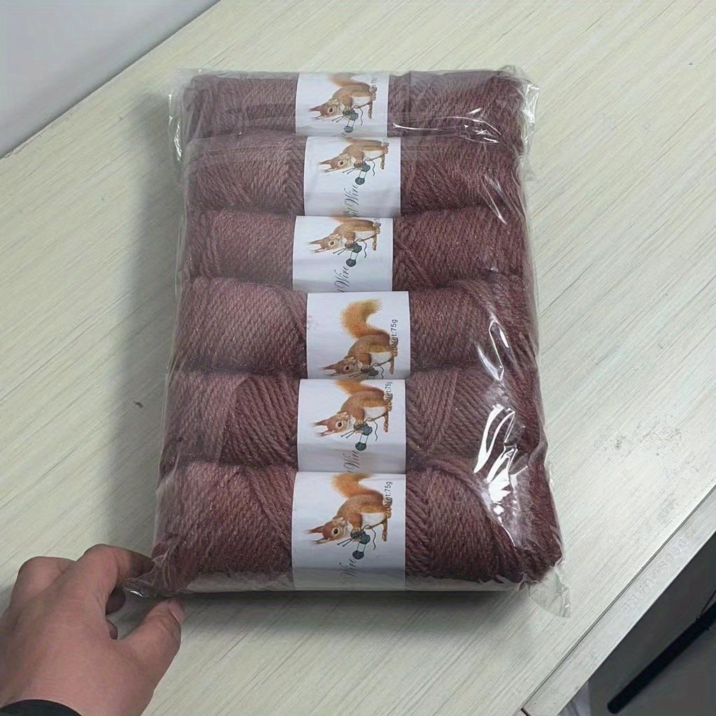 6pcs/75g/pc Solid Color Soft Yarn for Knitting and Crocheting Sweater, Shawl, Scarf Baby Hat Scarf Soft Thickness Crochet Thread