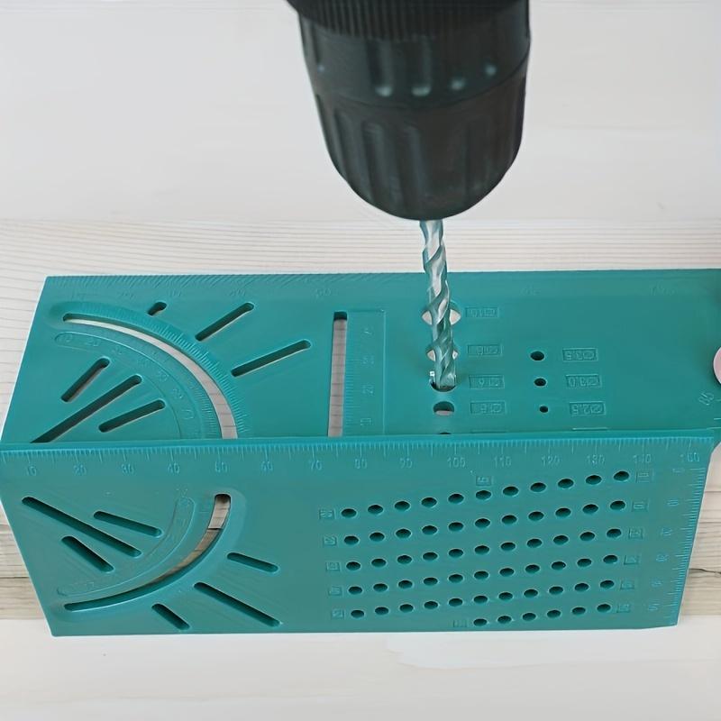1pc Woodworking 3D Mitre Angle Measuring Tools, Multi-Functional 90 Degree Line Ruler, Perforated Positioning Ruler,Measure Tool