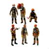 6x 1:64 Firefighter Figure Models Miniature Figurines Prop Mini Fireman Dolls for Boys Play Birthday