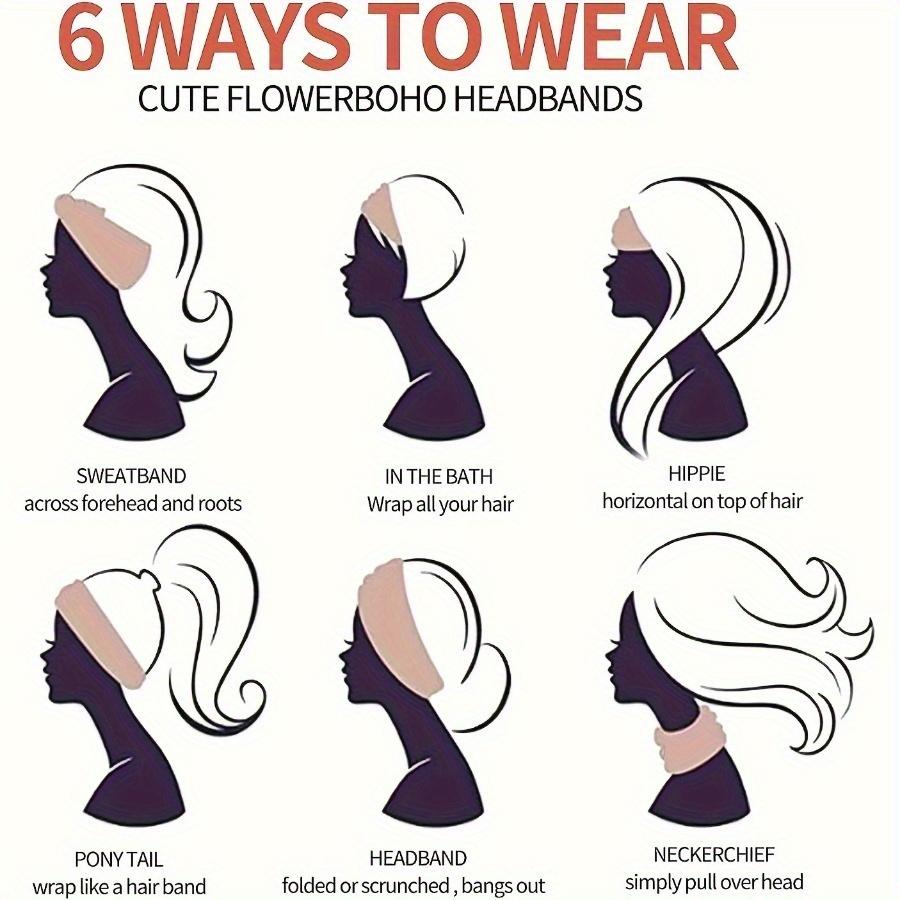 Bohemia Women Headpiece Stretch Turban Hair Accessories Headwear Yoga Run Bandage Hair Bands Headbands Headwrap Wide Headwrap