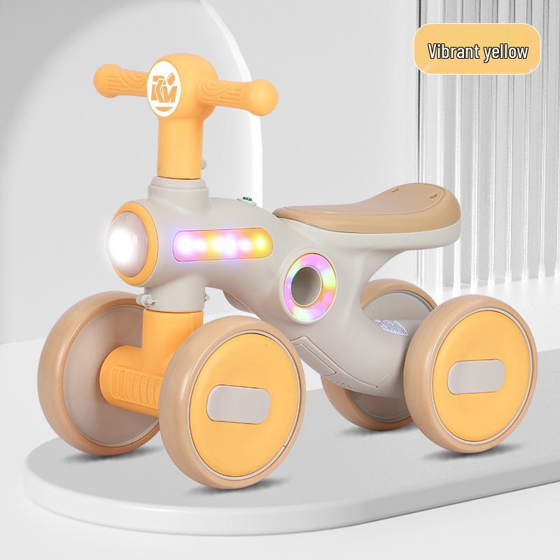 Auto oscillante a 4 ruote anti-ribaltamento per bambini da 1 a 3 anni - Senza pedali, Spingi e vai, Monopattino deambulatore