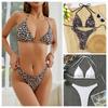 European and American New Split Swimsuit Female Sexy Leopard Print Printed Bikini Two-piece Beach Vacation Swimsuit Female