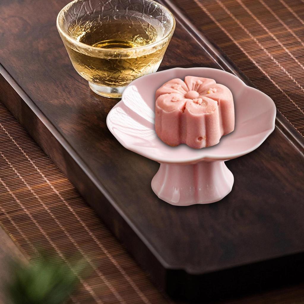 Ceramiczna misa na nóżce Dekoracyjny wystrój stołu Podstawa Deser Ciasto Do serwowania Uchwyt do salonu