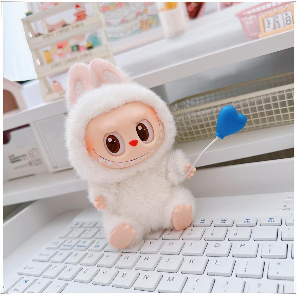 First, Second, and Third Generation Labubu Doll Clothes & Accessories Set: Includes 17cm and 10cm Doll Clothes, Crossbody Bag, and Hair Clip.