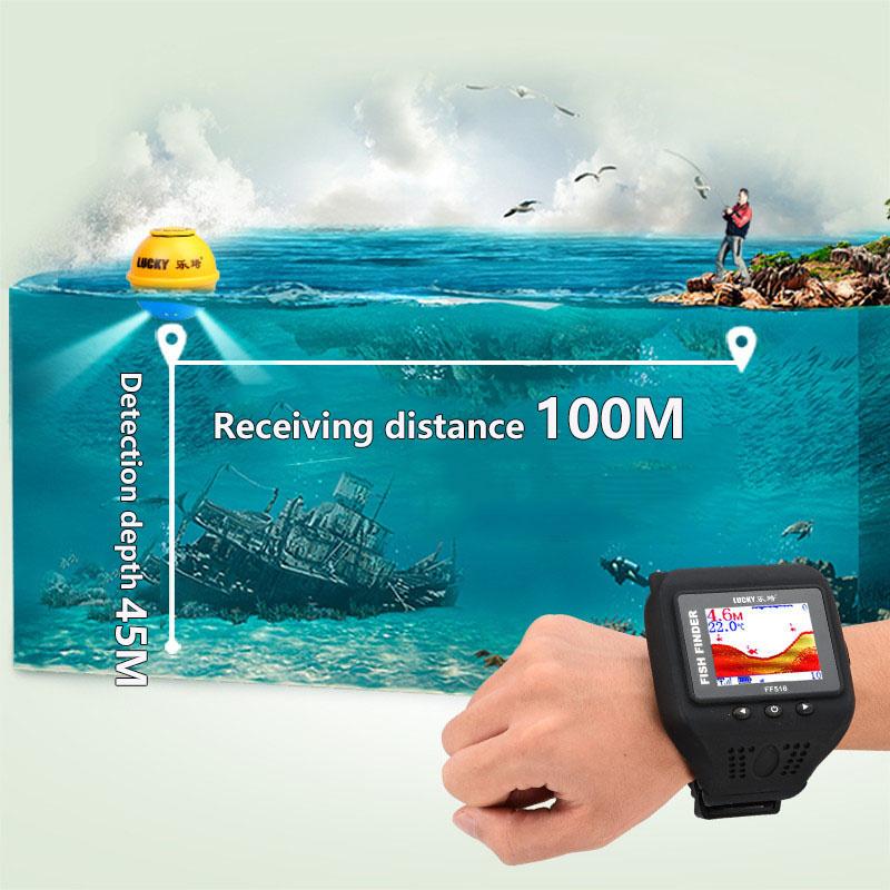 Lucky Watch-style Wireless Sonar Fishing Detector Outdoor Gear Fish Finder Fishing Enthusiasts Essential for Fishermen