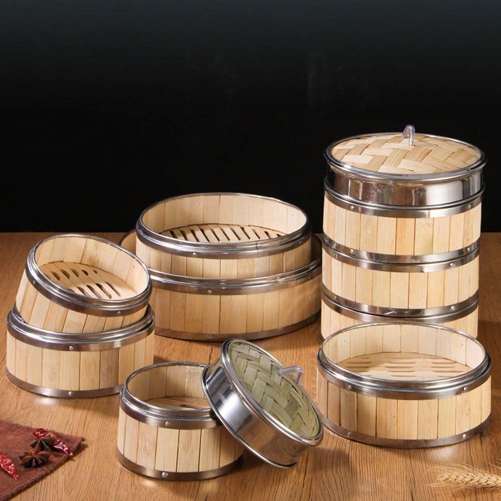 Stainless Steel Bamboo basket Bamboo Snack Basket New Chinese Food Tools