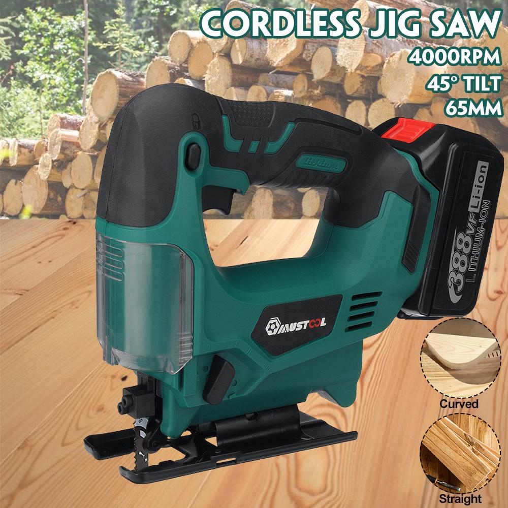Adjustable Cordless Electric Jigsaw Rechargeable Wood Metal Brushless Jig Saw Woodworking Power Tools for Makita 18V Battery