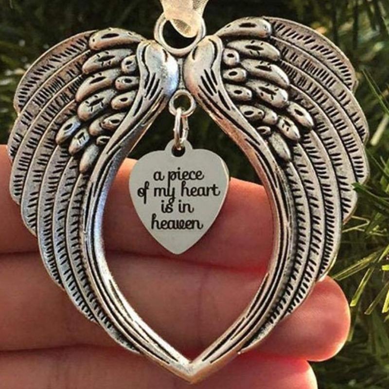 Angel Wings Round Photo Christmas Ornament - Practical Home Decor for Festive Celebrations and Memorable Moments Creativity