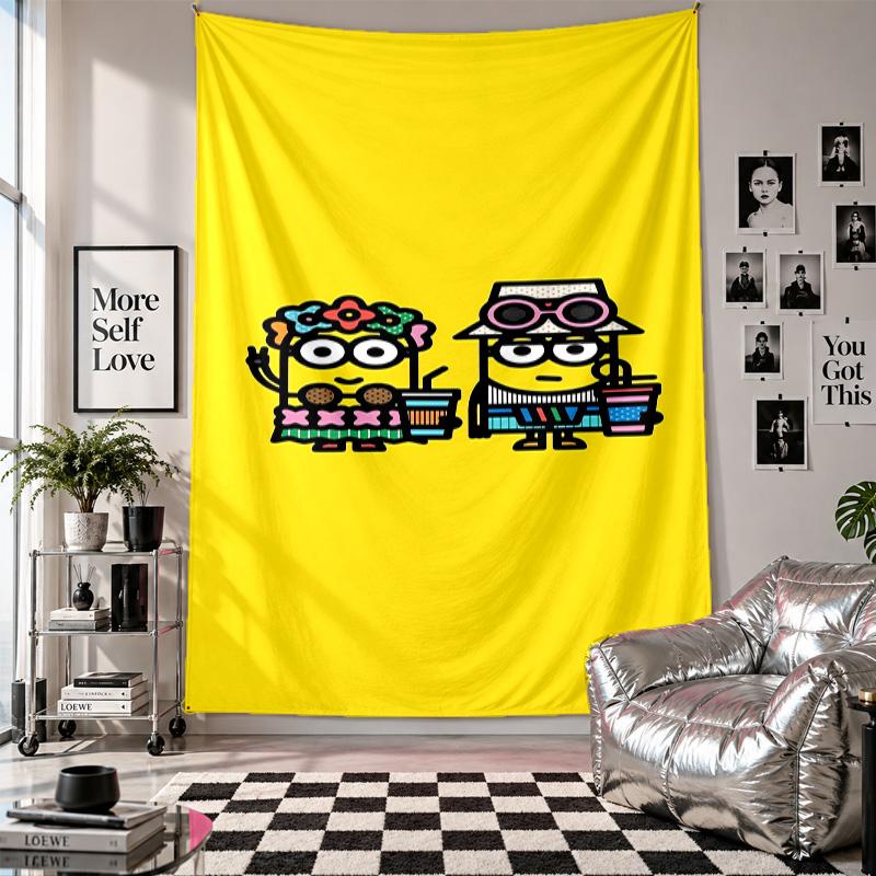 Wall TapestryMinions Despicable Me Art Hanging Cloth Decorative Background Cover for Room Decoration