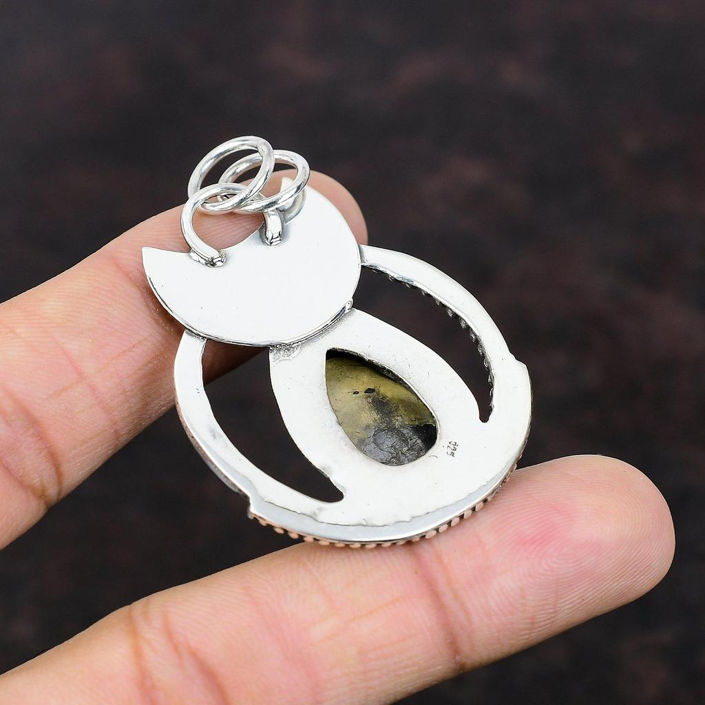 Schalenblende Pendant 925 Sterling Silver Pendant Very Pretty Gemstone Jewelry Handmade Wonderful Pendant Gift For Bridal Birthstone Jewelry