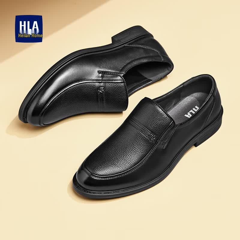 HLA Men's T211 Slip-on Leather Business Casual Shoes