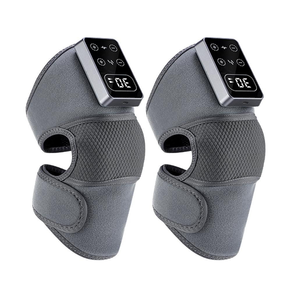 Rechargeable Heated Knee Massager with Vibration 5 Levels Heating Pad for Relaxation Support Brace